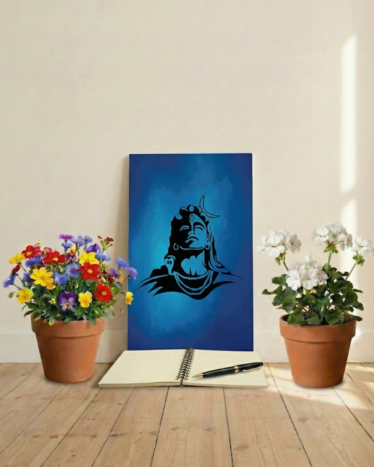 Neelkanth Calm – Blue Aura Lord Shiva Spiritual Wall Art