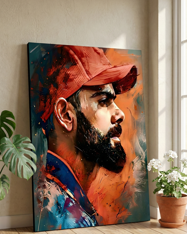 Fearless Champion : King Kohli – Modern Cricket Legend Art Print