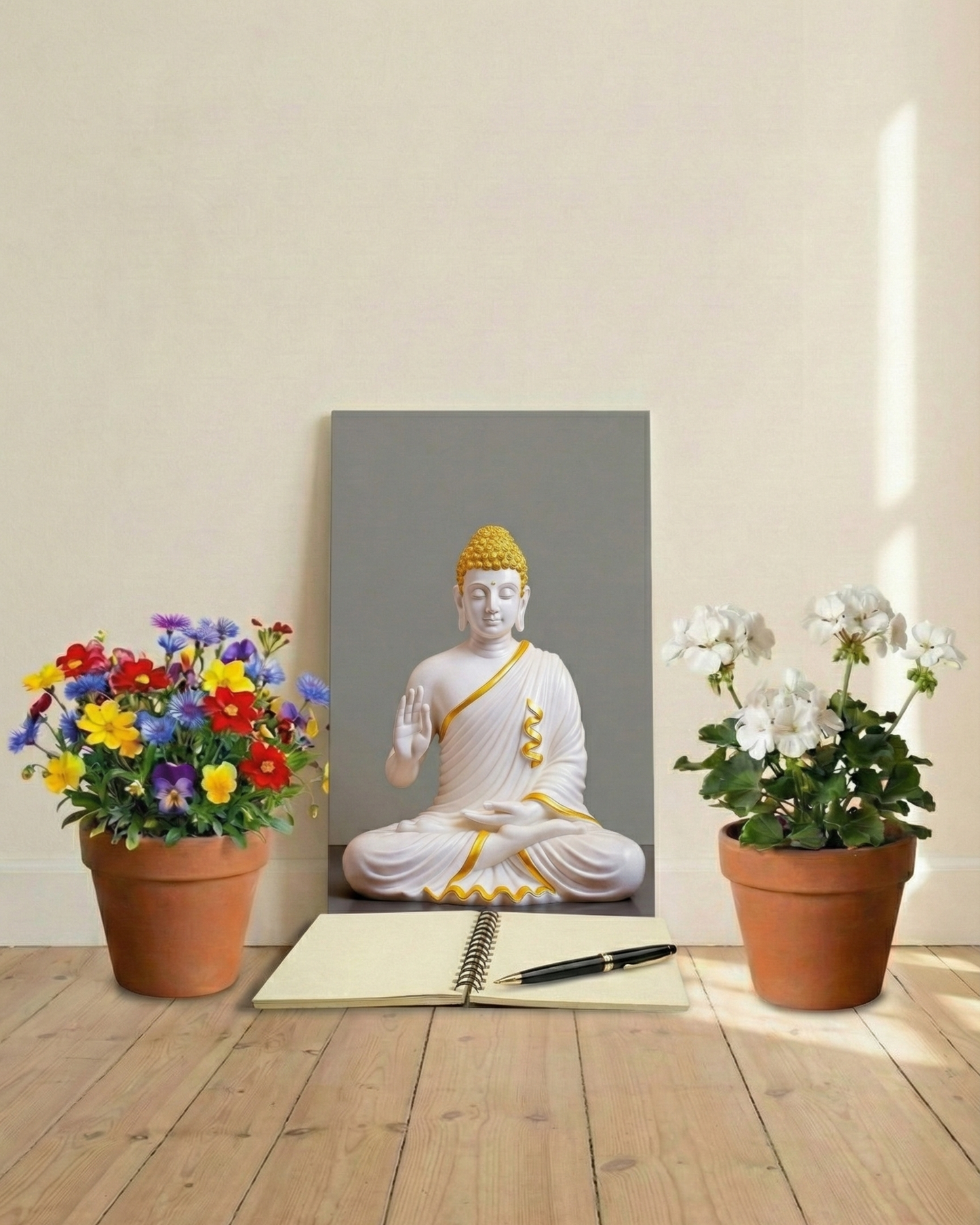 Serene Golden Buddha – Peace & Blessings Decorative Idol