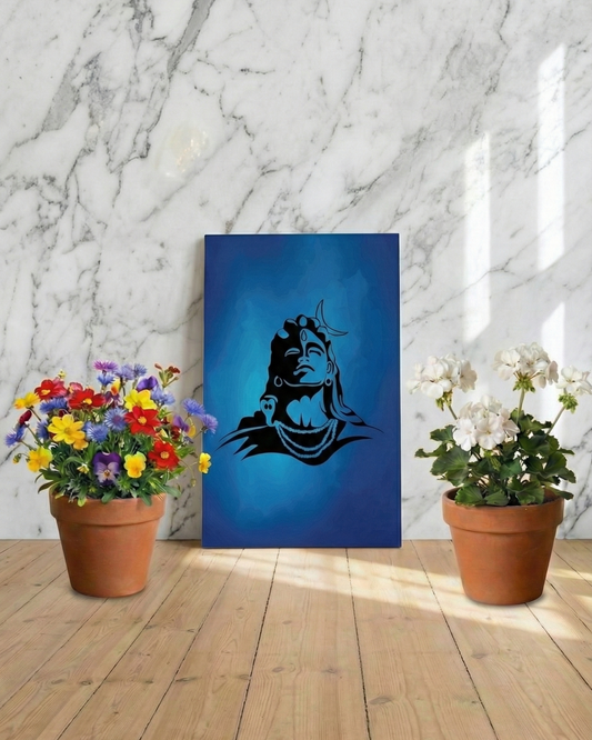 Neelkanth Calm – Blue Aura Lord Shiva Spiritual Wall Art