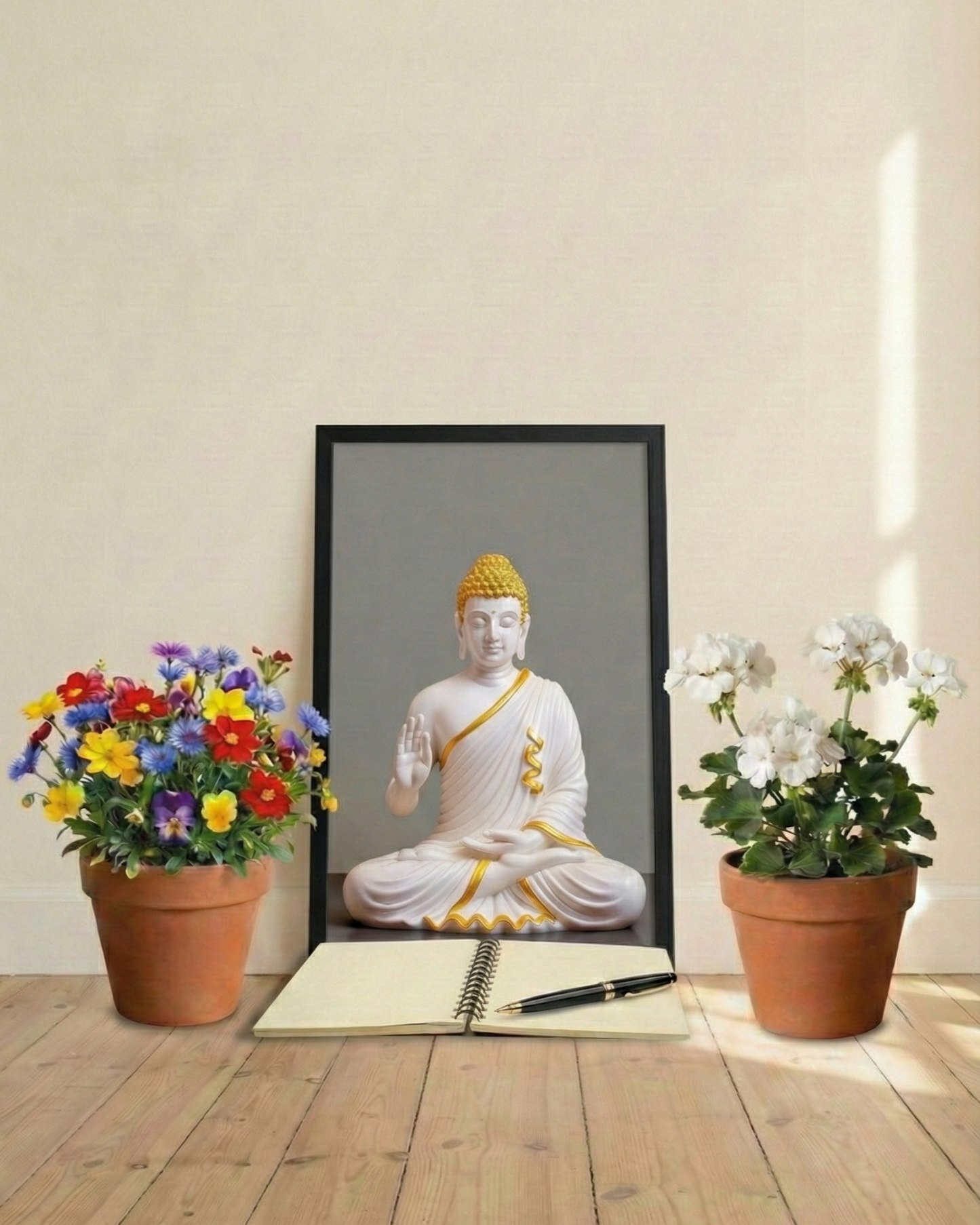 Serene Golden Buddha – Peace & Blessings Decorative Idol