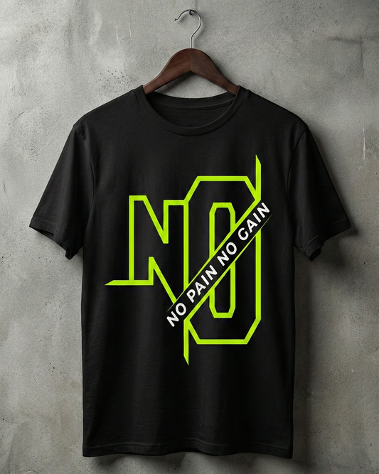 NO Pain NO Gain – Lightweight Gym Motivation Classic Crew T-Shirt