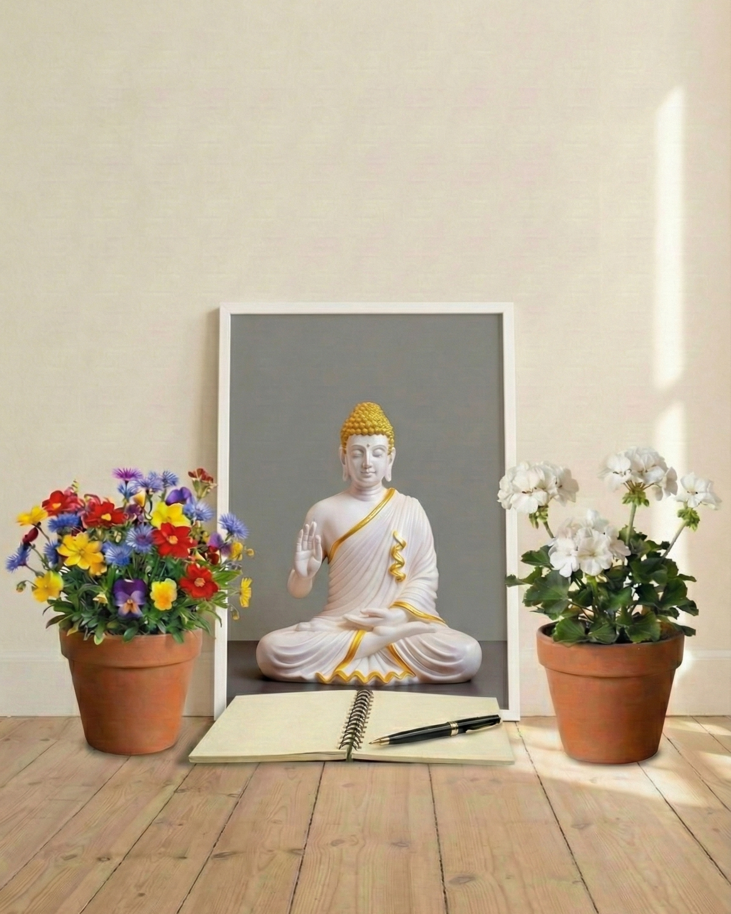 Serene Golden Buddha – Peace & Blessings Decorative Idol