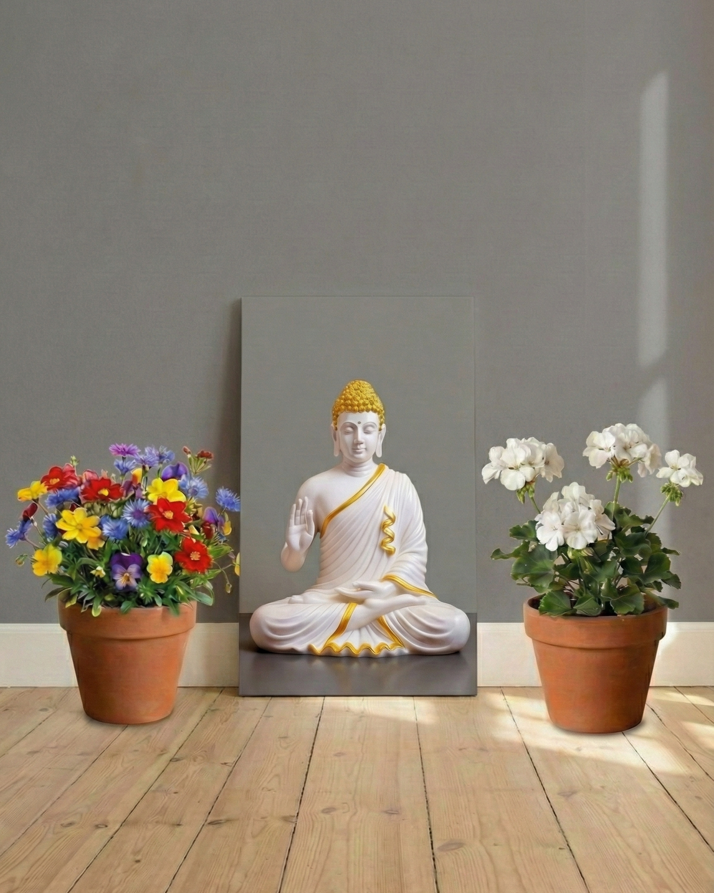 Serene Golden Buddha – Peace & Blessings Decorative Idol