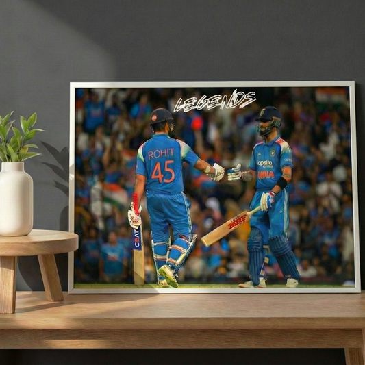 Cricket Legends – Rohit & Virat Celebration Poster