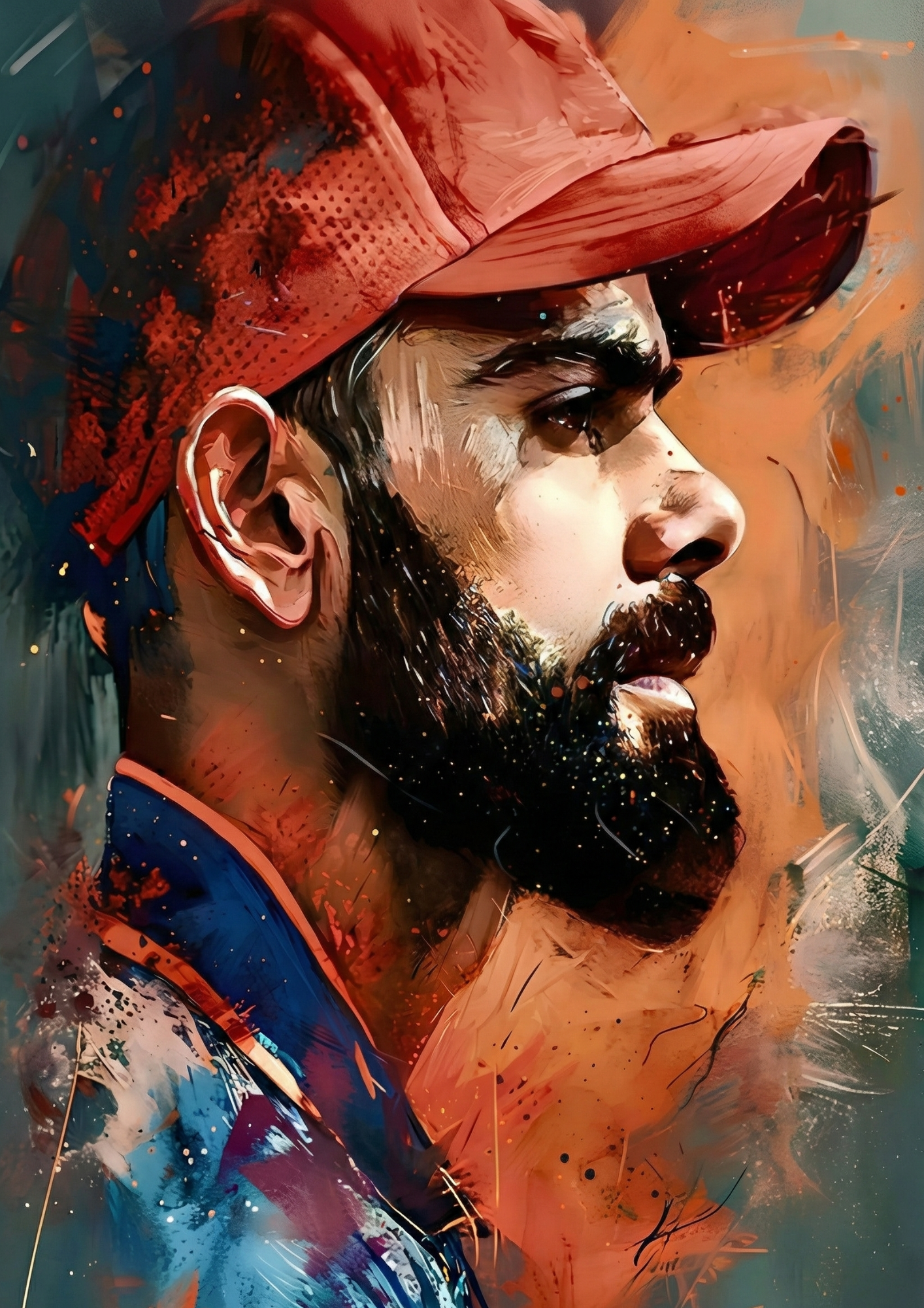 Fearless Champion : King Kohli – Modern Cricket Legend Art Print