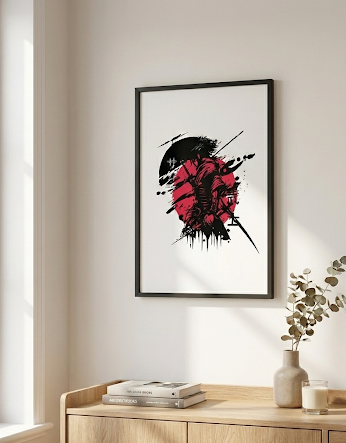 Crimson Ronin – Premium Samurai Wall Art Poster